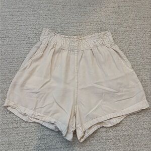 Altar'd State High Waist Cream Shorts